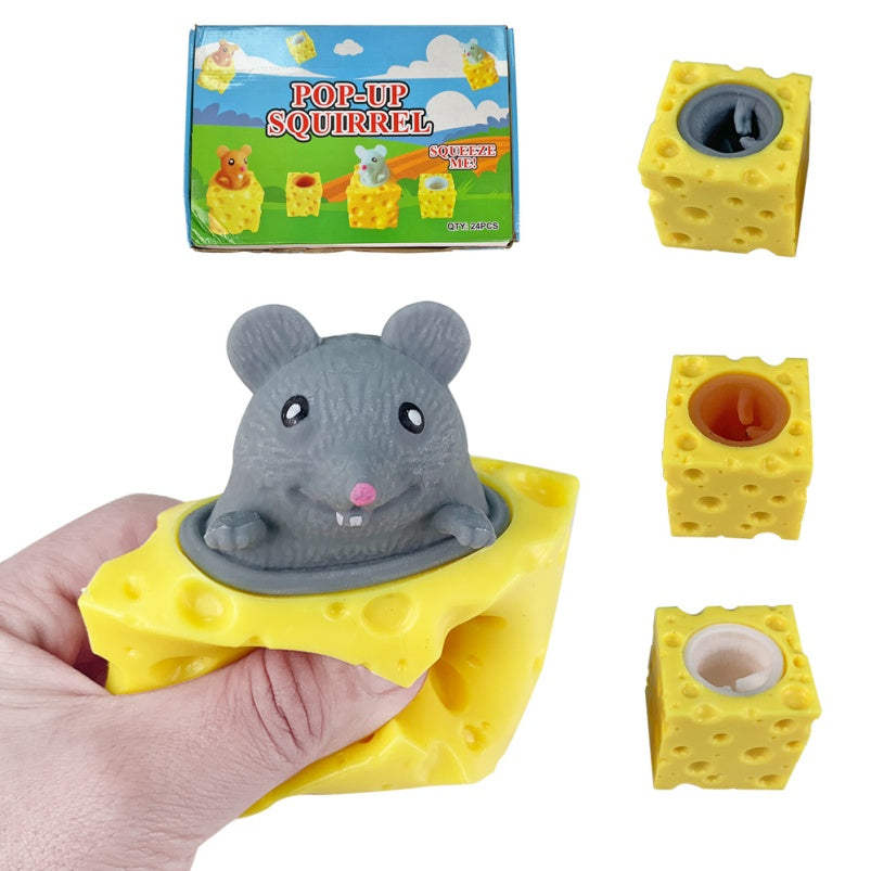 Stress Relief Funny Plastic 5*5cm Multi-color Squeeze Toy for 5 to 7 Years
