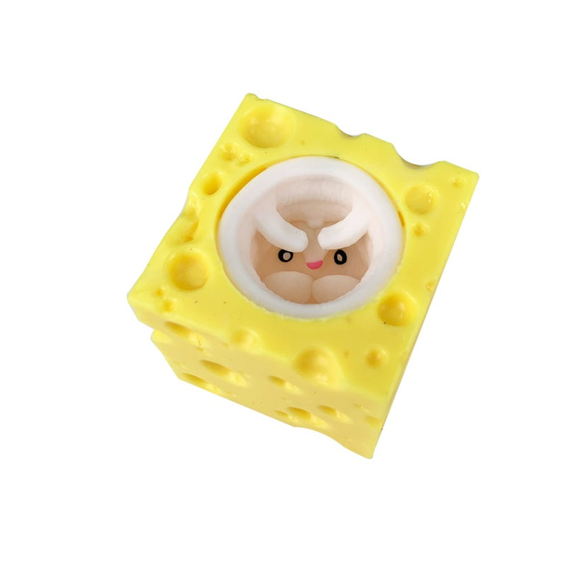Stress Relief Funny Plastic 5*5cm Multi-color Squeeze Toy for 5 to 7 Years