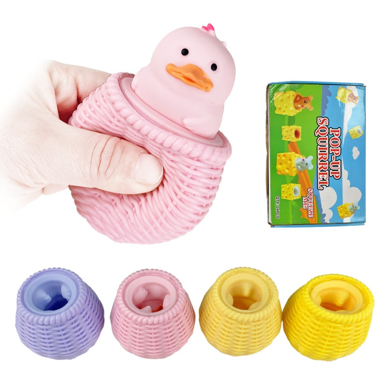 Stress Relief Funny Plastic 5*5cm Multi-color Squeeze Toy for 5 to 7 Years